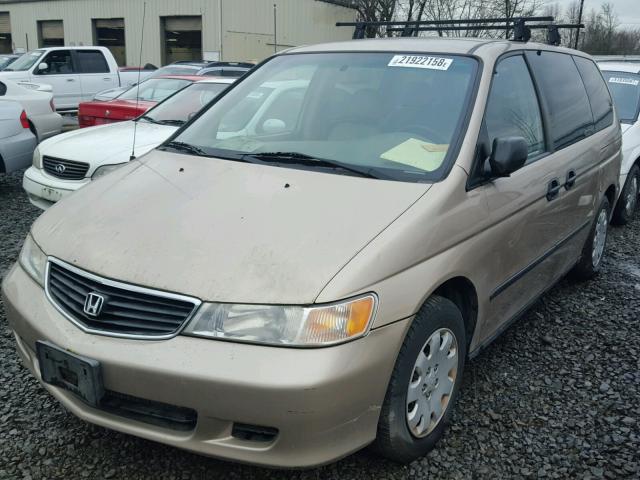 2HKRL1850YH521447 - 2000 HONDA ODYSSEY LX GOLD photo 2