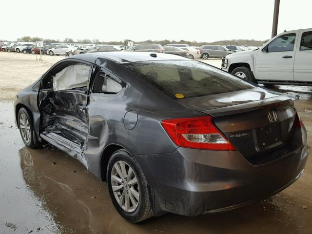 2HGFG3B81CH540159 - 2012 HONDA CIVIC EX GRAY photo 3