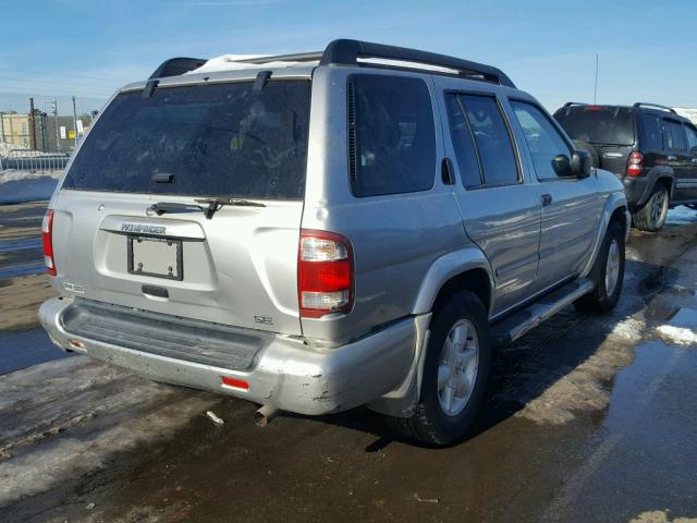 JN8DR09Y02W741026 - 2002 NISSAN PATHFINDER SILVER photo 4