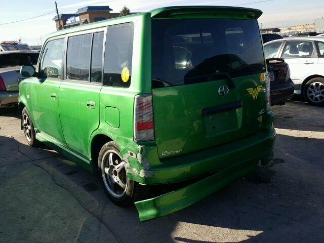 JTLKT334464064564 - 2006 TOYOTA SCION XB GREEN photo 3