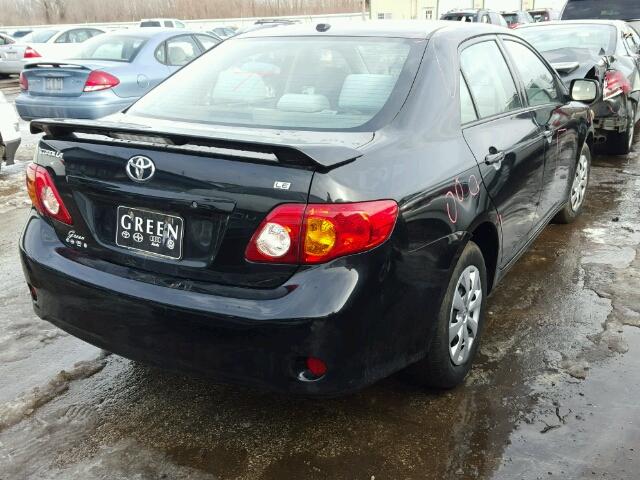 1NXBU4EE9AZ213981 - 2010 TOYOTA COROLLA BA BLACK photo 4