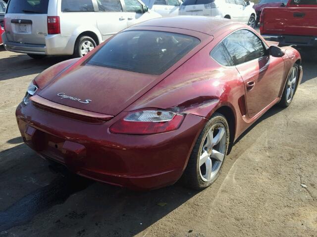 WP0AB29898U781866 - 2008 PORSCHE CAYMAN S BURGUNDY photo 4