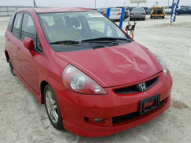 JHMGD38687S048484 - 2007 HONDA FIT S RED photo 1