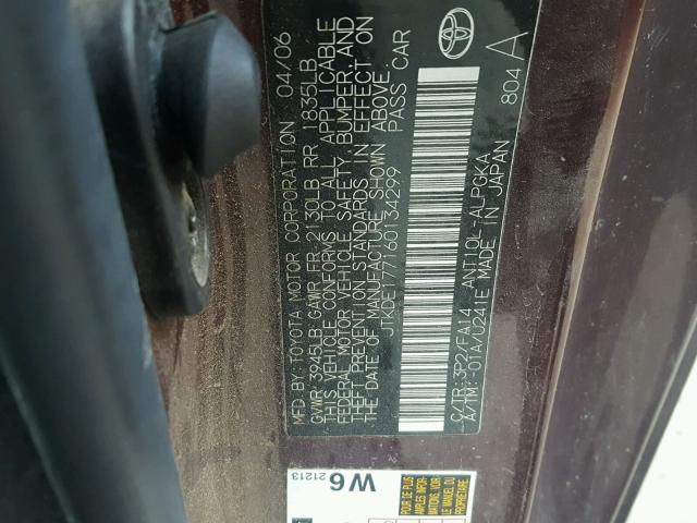 JTKDE177160134299 - 2006 TOYOTA SCION TC 紫色 照片 10