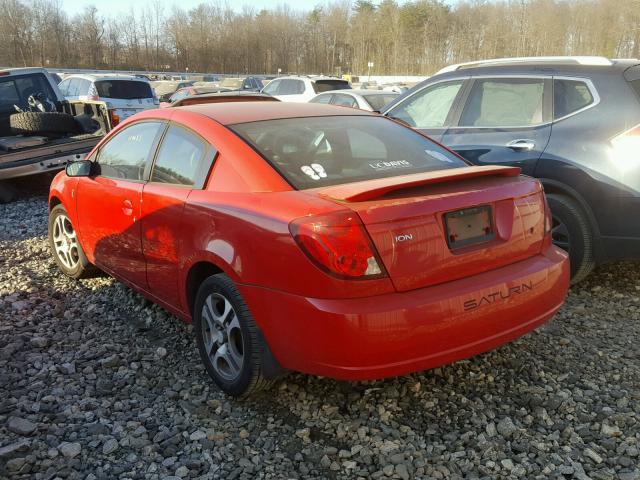 1G8AW12F95Z105319 - 2005 SATURN ION LEVEL RED photo 3