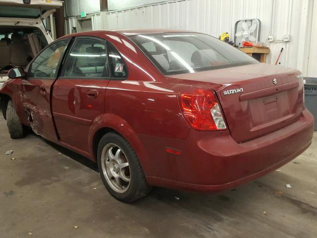 KL5JD56Z05K155581 - 2005 SUZUKI FORENZA S RED photo 3