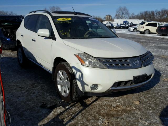 JN8AZ08W67W605736 - 2007 NISSAN MURANO SL WHITE photo 1