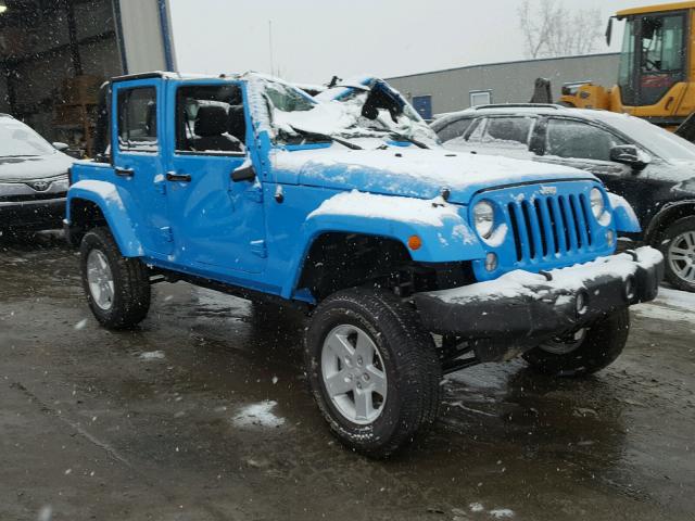 1C4BJWDG4HL636821 - 2017 JEEP WRANGLER U BLUE photo 1