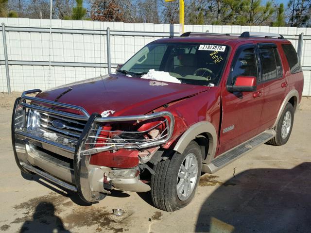 1FMEU64E77UA79538 - 2007 FORD EXPLORER E RED photo 2