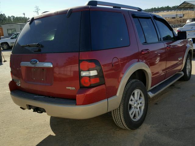 1FMEU64E77UA79538 - 2007 FORD EXPLORER E RED photo 4