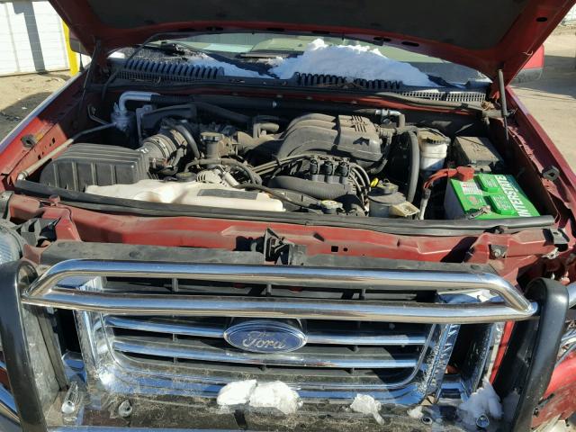 1FMEU64E77UA79538 - 2007 FORD EXPLORER E RED photo 7