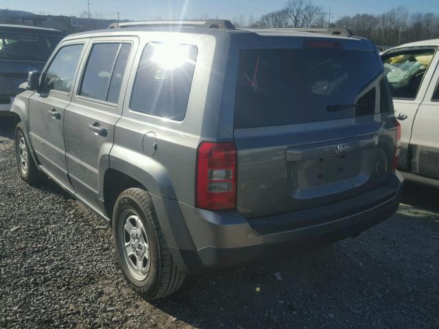 1C4NJPBA4CD673470 - 2012 JEEP PATRIOT SP GRAY photo 3