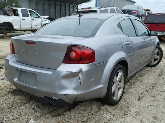 1C3CDZAB0DN516992 - 2013 DODGE AVENGER SE SILVER photo 4