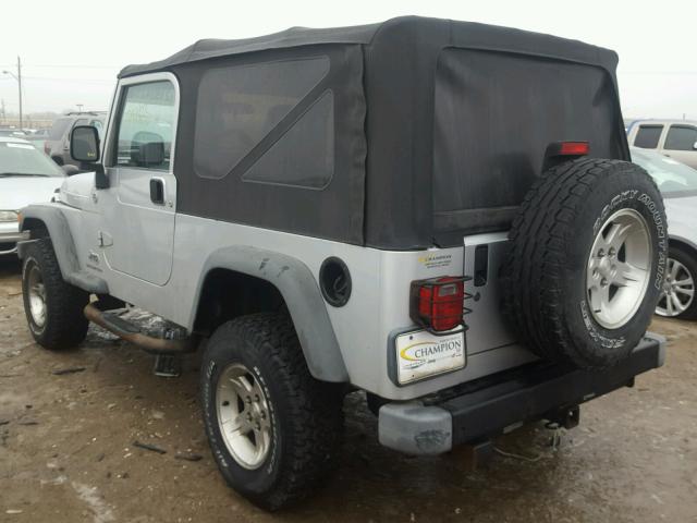 1J4FA44S66P743444 - 2006 JEEP WRANGLER / SILVER photo 3