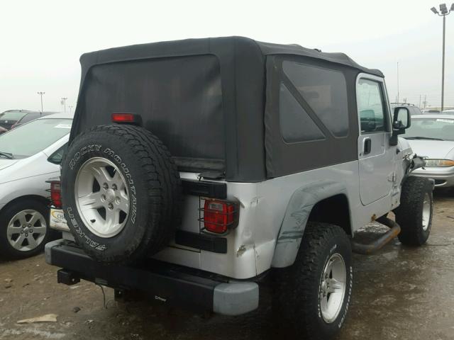 1J4FA44S66P743444 - 2006 JEEP WRANGLER / SILVER photo 4