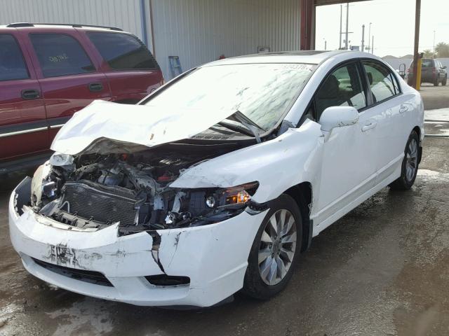 2HGFA16859H542697 - 2009 HONDA CIVIC EX WHITE photo 2