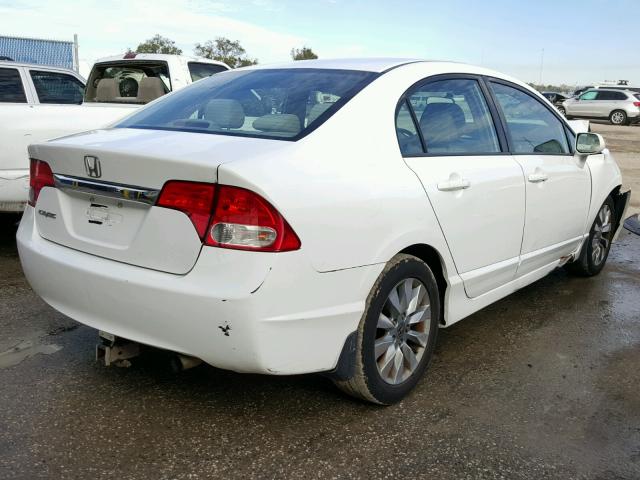 2HGFA16859H542697 - 2009 HONDA CIVIC EX WHITE photo 4