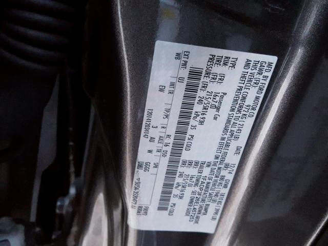 1FADP3F26EL457253 - 2014 FORD FOCUS SE GRAY photo 10