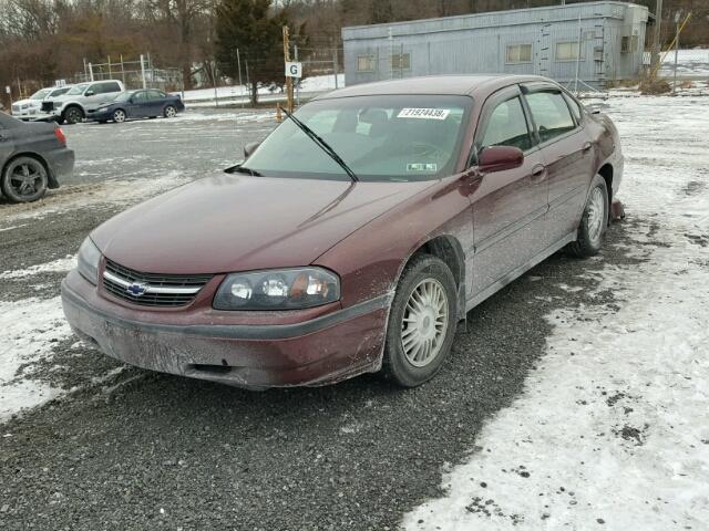 2G1WF55K3Y9317331 - 2000 CHEVROLET IMPALA BURGUNDY photo 2