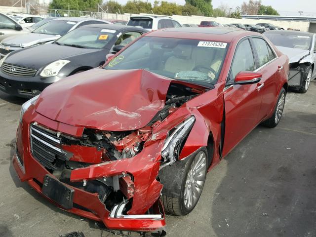 1G6AR5SX5H0169690 - 2017 CADILLAC CTS LUXURY RED photo 2