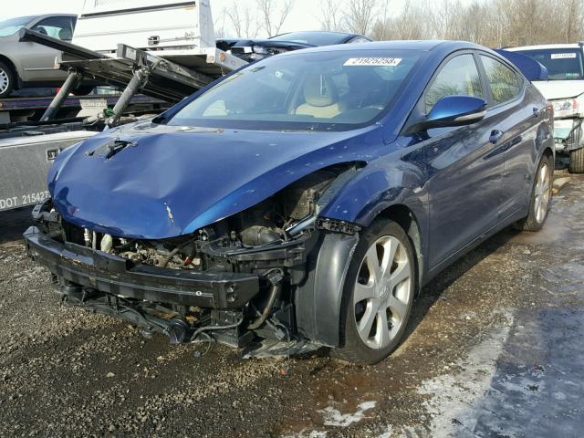 KMHDH4AE2DU587517 - 2013 HYUNDAI ELANTRA GL BLUE photo 2