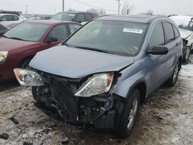 3CZRE4H51AG701766 - 2010 HONDA CR-V EX BLUE photo 2