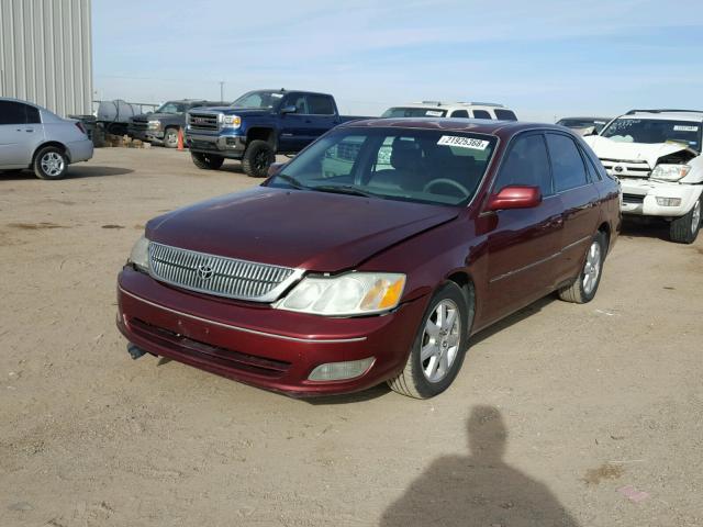 4T1BF28B62U256286 - 2002 TOYOTA AVALON XL RED photo 2