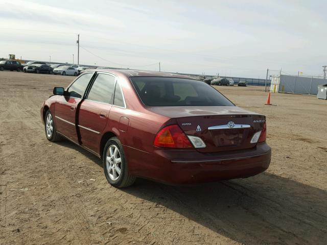 4T1BF28B62U256286 - 2002 TOYOTA AVALON XL RED photo 3