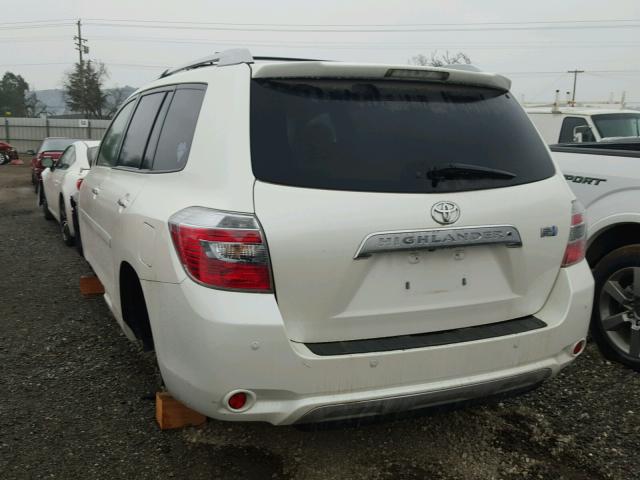 JTEBW3EH3A2039318 - 2010 TOYOTA HIGHLANDER WHITE photo 3