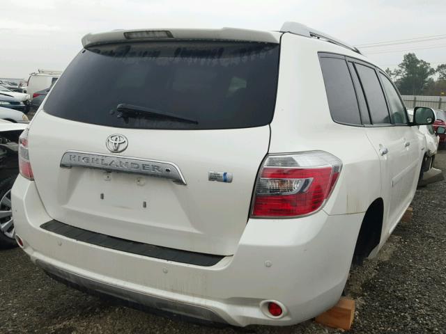 JTEBW3EH3A2039318 - 2010 TOYOTA HIGHLANDER WHITE photo 4