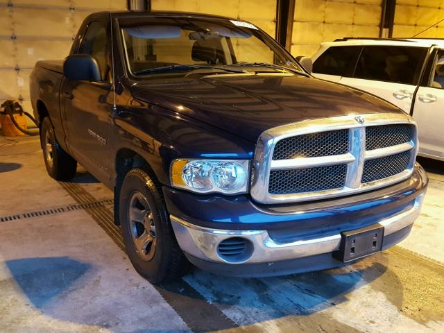 1D7HA16N62J215569 - 2002 DODGE RAM 1500 BLUE photo 1