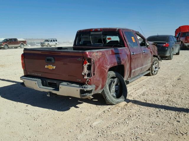 3GCUKSEC0EG215813 - 2014 CHEVROLET SILVERADO BURGUNDY photo 4