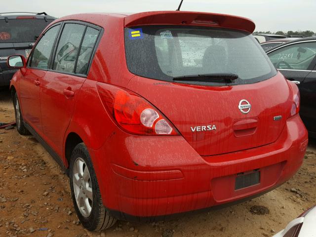 3N1BC1CP1CK292868 - 2012 NISSAN VERSA S RED photo 3