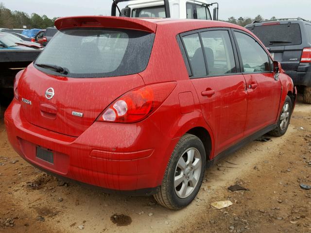 3N1BC1CP1CK292868 - 2012 NISSAN VERSA S RED photo 4