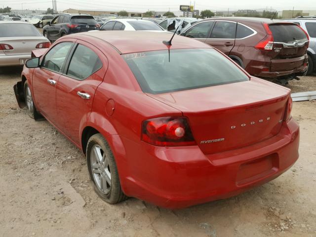 1C3CDZCB1DN623773 - 2013 DODGE AVENGER SX RED photo 3