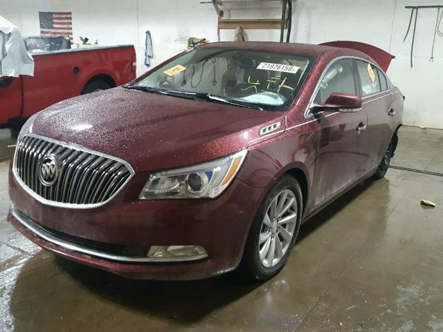 1G4GB5G39GF214025 - 2016 BUICK LACROSSE BURGUNDY photo 2