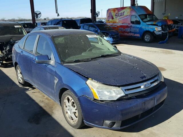 1FAHP35N78W197963 - 2008 FORD FOCUS SE BLUE photo 1