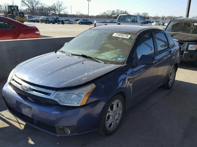 1FAHP35N78W197963 - 2008 FORD FOCUS SE BLUE photo 2