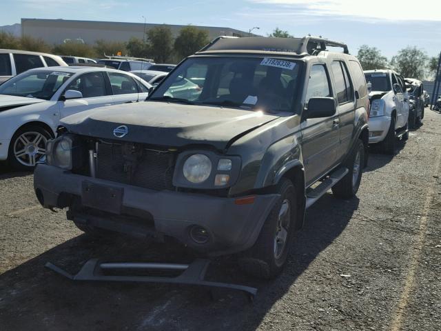 5N1ED28T24C682089 - 2004 NISSAN XTERRA XE GREEN photo 2