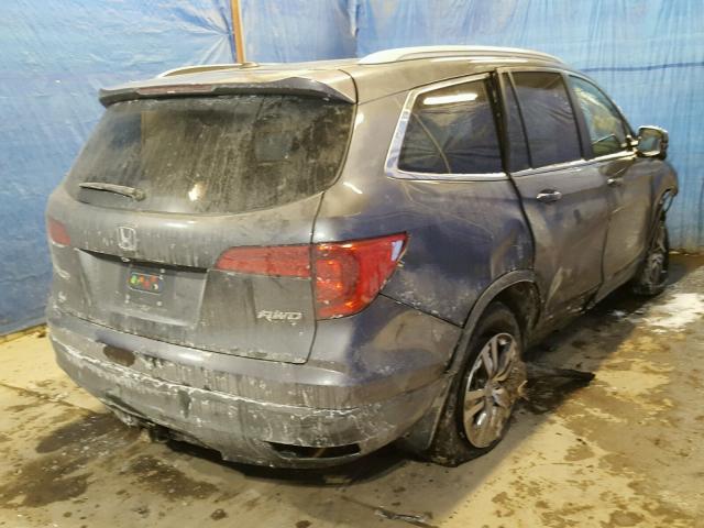 5FNYF6H64GB045046 - 2016 HONDA PILOT EXL GRAY photo 4