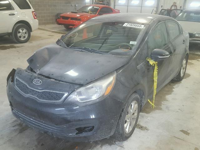 KNADN4A30C6046543 - 2012 KIA RIO EX BLACK photo 2