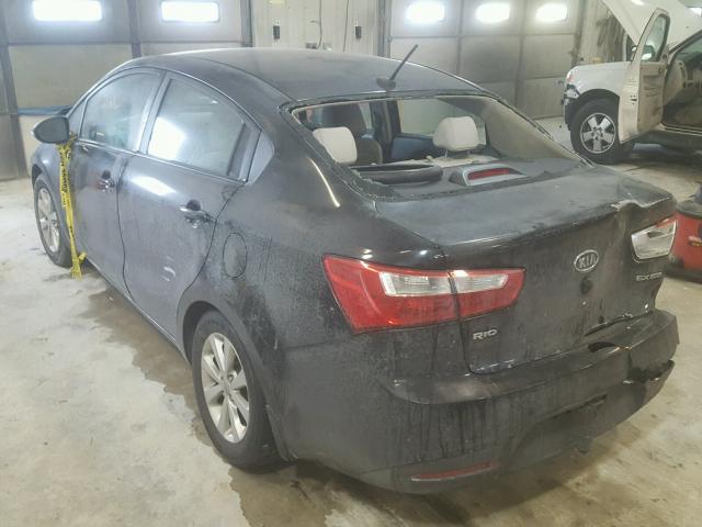 KNADN4A30C6046543 - 2012 KIA RIO EX BLACK photo 3