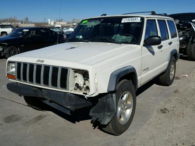 1J4FF48S0YL211144 - 2000 JEEP CHEROKEE S WHITE photo 2