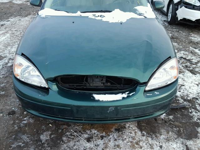 1FAFP56S8YG129799 - 2000 FORD TAURUS SEL GREEN photo 7