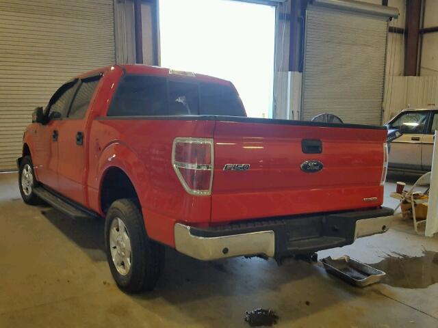 1FTEW1CM7DKE06442 - 2013 FORD F150 SUPER RED photo 3