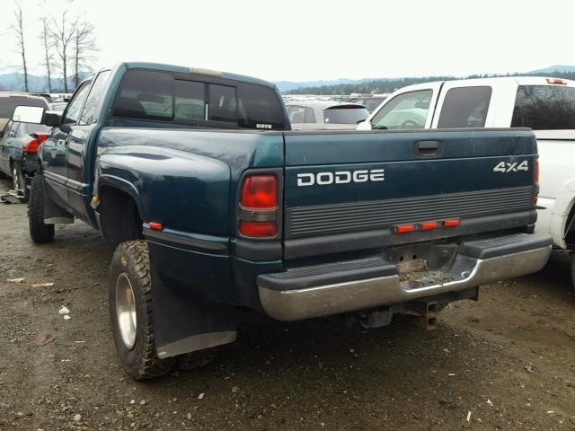 1B7MF3362WJ249761 - 1998 DODGE RAM 3500 TEAL photo 3