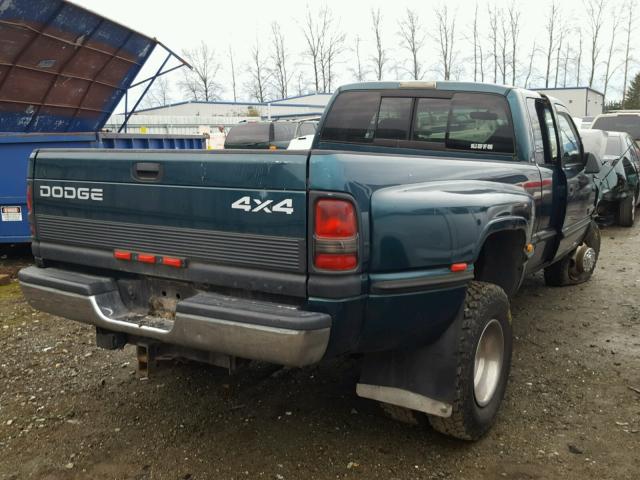 1B7MF3362WJ249761 - 1998 DODGE RAM 3500 TEAL photo 4