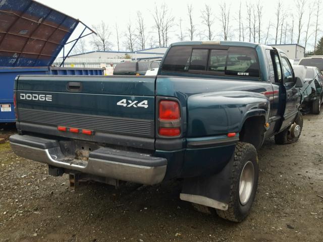 1B7MF3362WJ249761 - 1998 DODGE RAM 3500 TEAL photo 4