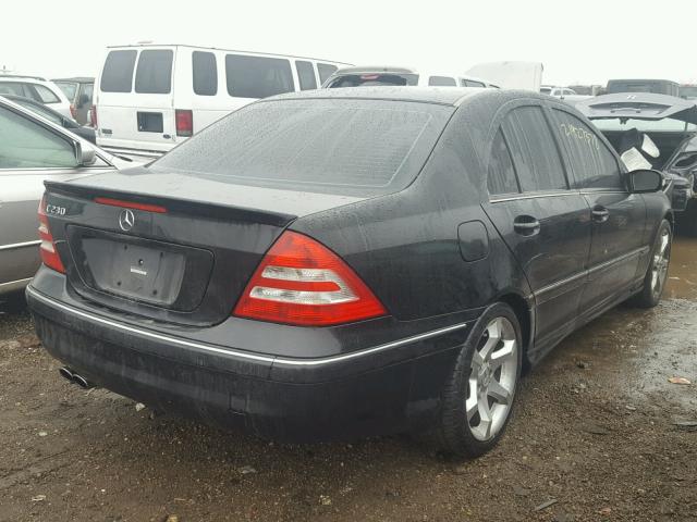 WDBRF52H67F922008 - 2007 MERCEDES-BENZ C 230 BLACK photo 4