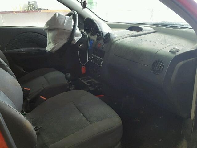 KL1TD66647B752399 - 2007 CHEVROLET AVEO BASE 红色 照片 5